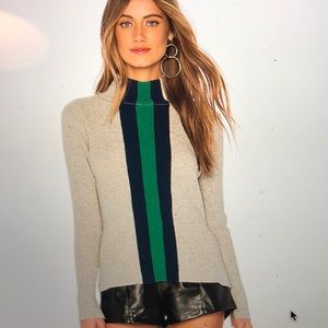 Central Park West light gray Stripe sweater